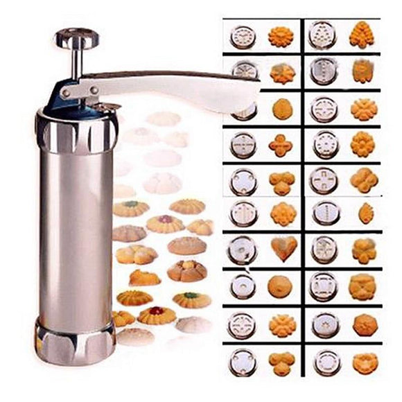 Cookies Press Cutter Baking Tools Cookie Biscuits Press Machine Kitchen Tool Bakeware With 20 Cookie Molds and 4 Nozzles