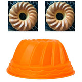 Pumpkin  shaped Swirl Bundt Ring Cake Bread Pastry Silicone Mold Pan Tray Mould New Useful