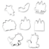 8pcs/set Creative Unicorn Cookie Cutter DIY Fondant Chocolate Cake Embossing Stencil Mold Biscuit Cute Mold Baking Tool