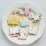 8pcs/set Creative Unicorn Cookie Cutter DIY Fondant Chocolate Cake Embossing Stencil Mold Biscuit Cute Mold Baking Tool