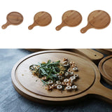 Durable Round Wooden Pizza Paddle Serving Board Making Peel Cutting Tray 4 Sizes 6/7/8/9 inches