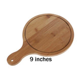 Durable Round Wooden Pizza Paddle Serving Board Making Peel Cutting Tray 4 Sizes 6/7/8/9 inches