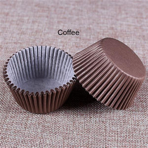 100 Pcs Cupcake Paper DIY Cake Muffin Baking Cups Case Liners Home Kitchen Baking Tools