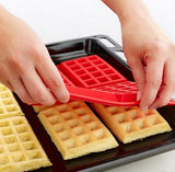 Mini Waffles Pan Cake Baking Baked Muffin Cake Chocolate Mold Tray DIY Food Grade Silicone Kitchen Accessories Waffle Mold